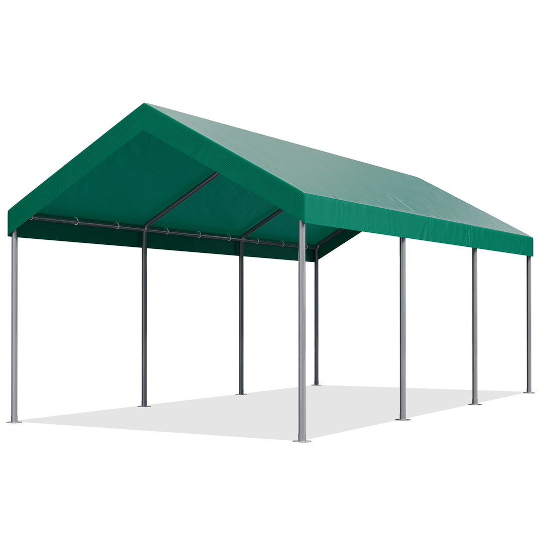 car canopy tent Walsunny Carport 10 x 20 ft Heavy Duty Carport Car Canopy with 180g PE Tarp for Wedding