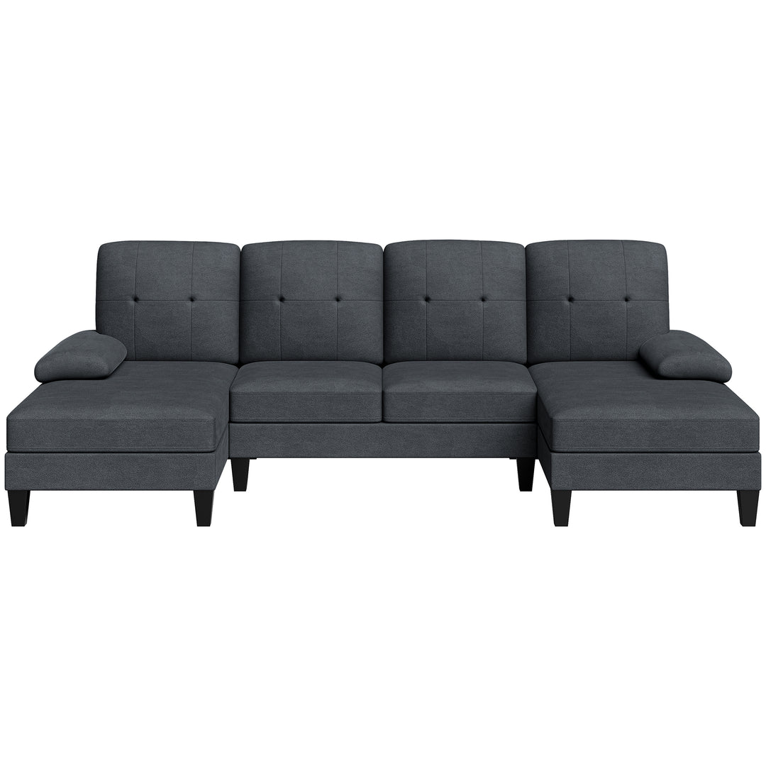 WALSUNNY 106'' Sectional Sofa Couches #color_black