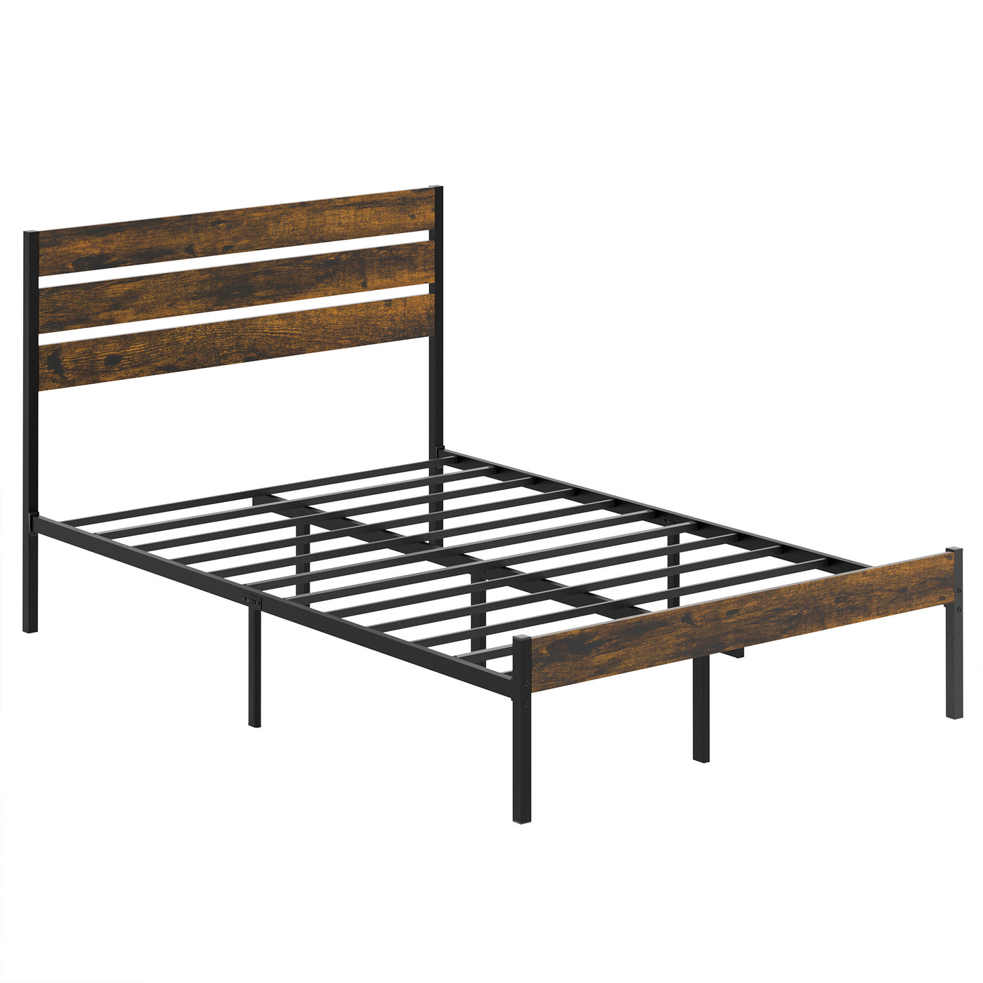 Walsunny Full Size Heavy Duty Twin Size Bed Frame with Headboard and Footboard