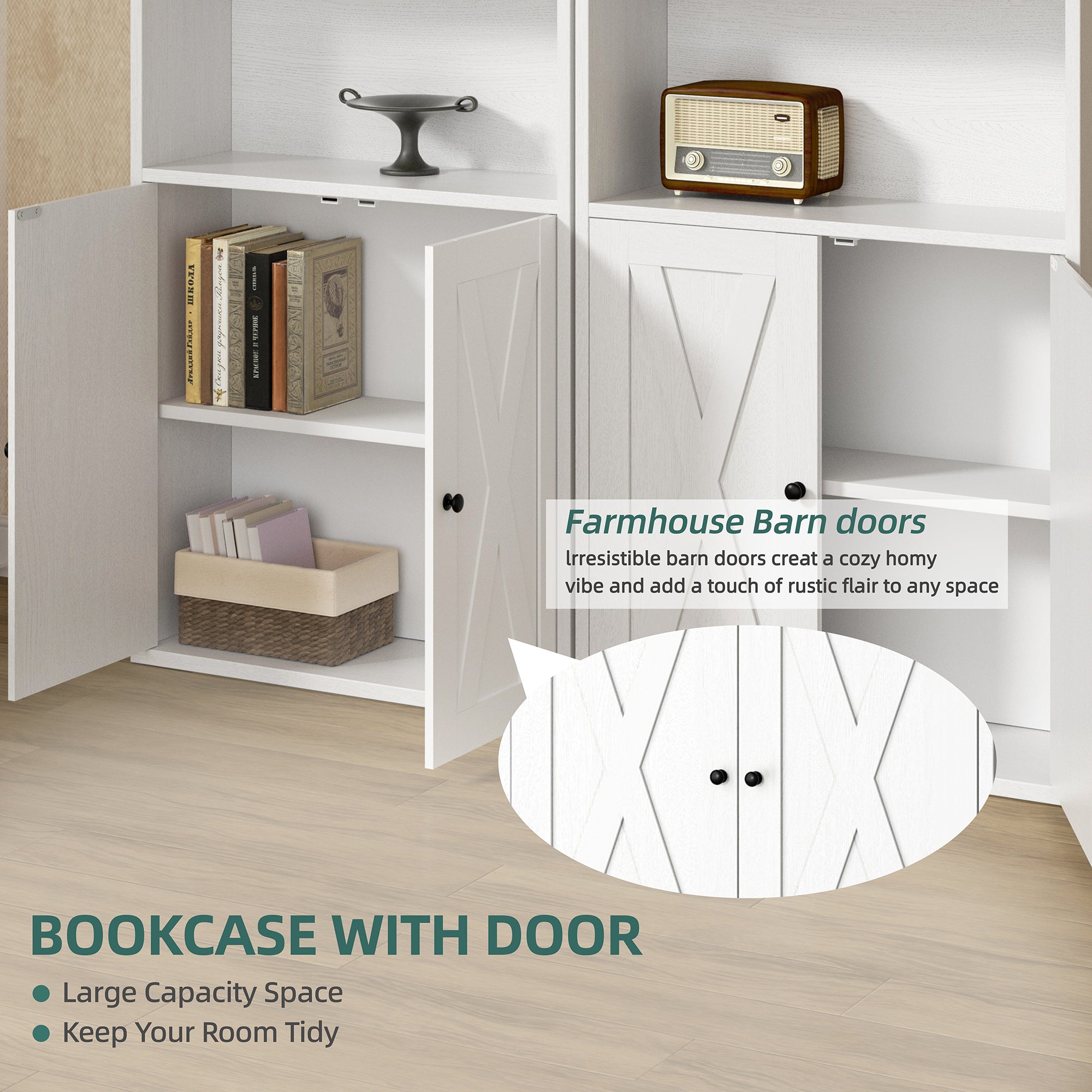 Walsunny 70 inch bookshelves / Bookcases, Floor Standing Display