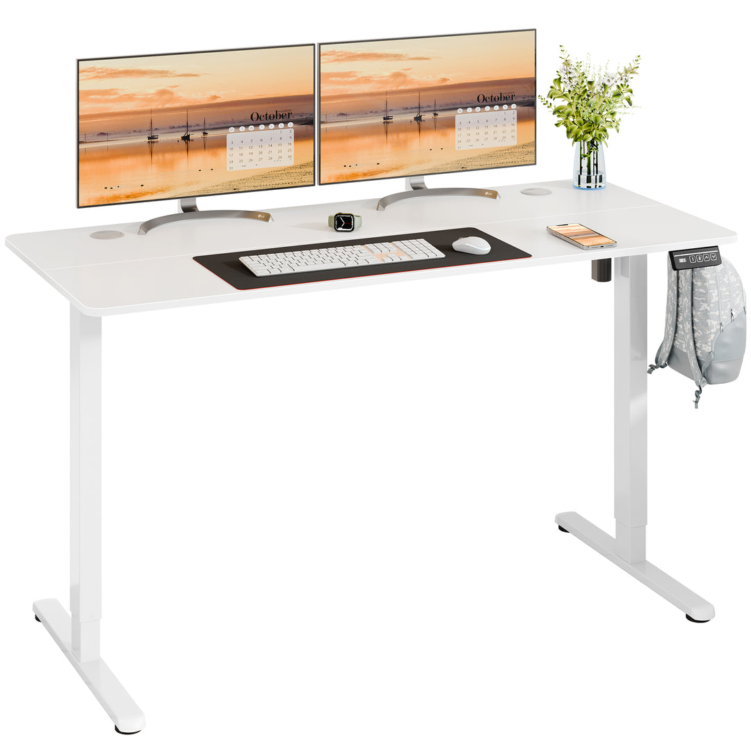 Walsunny Electric Office Ergonomic Standing Desk 1.2m / 1.4m / 1.6m With White Metal Table Base (7709656350896)