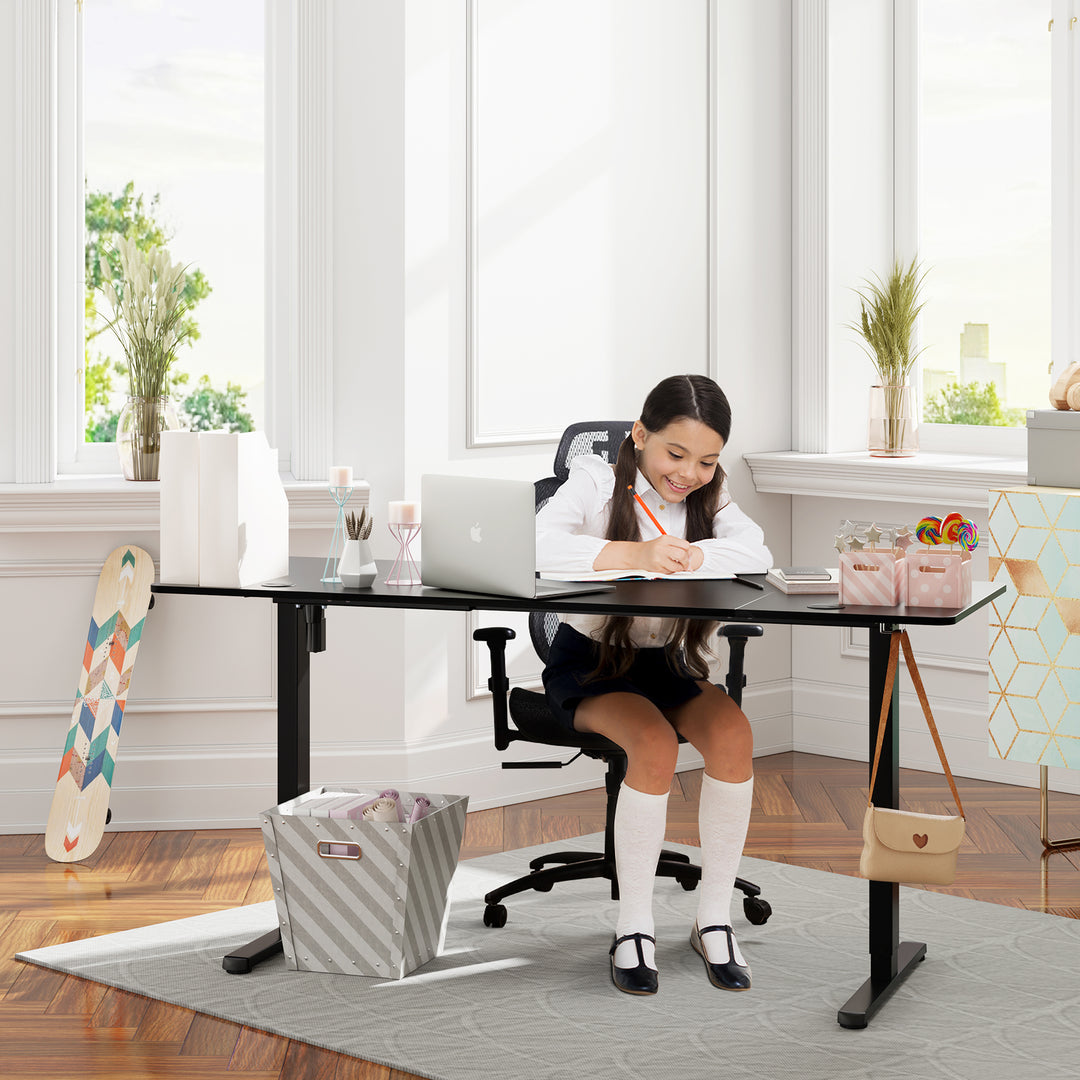 Walsunny Electric Office Ergonomic Standing Desk 1.2m / 1.4m / 1.6m With Black Metal Table Base (7709669294256)