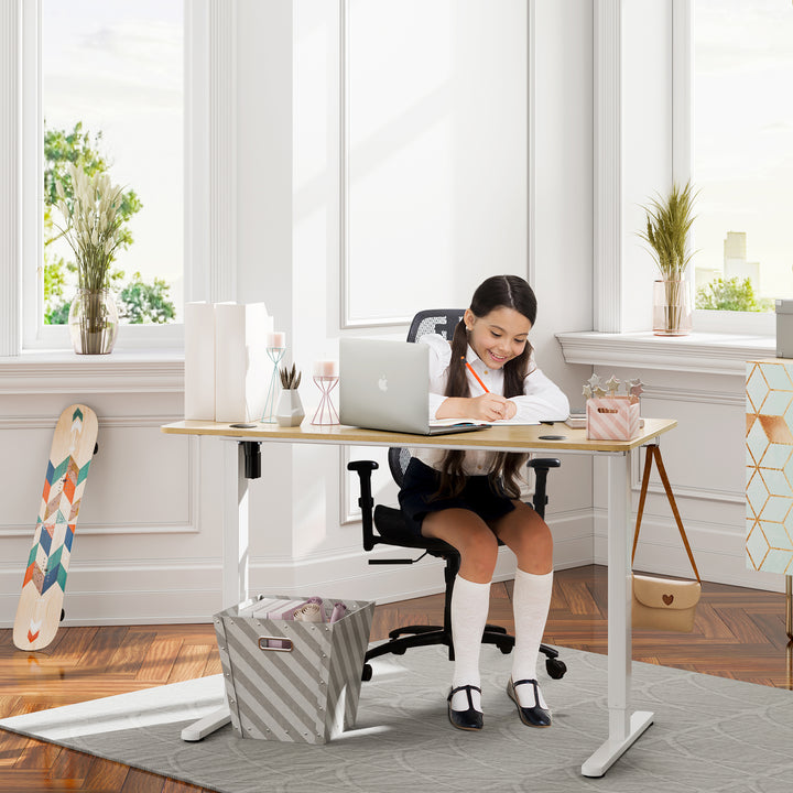 Walsunny Electric Office Ergonomic Standing Desk 1.2m / 1.4m / 1.6m With White Metal Table Base (7709656350896)