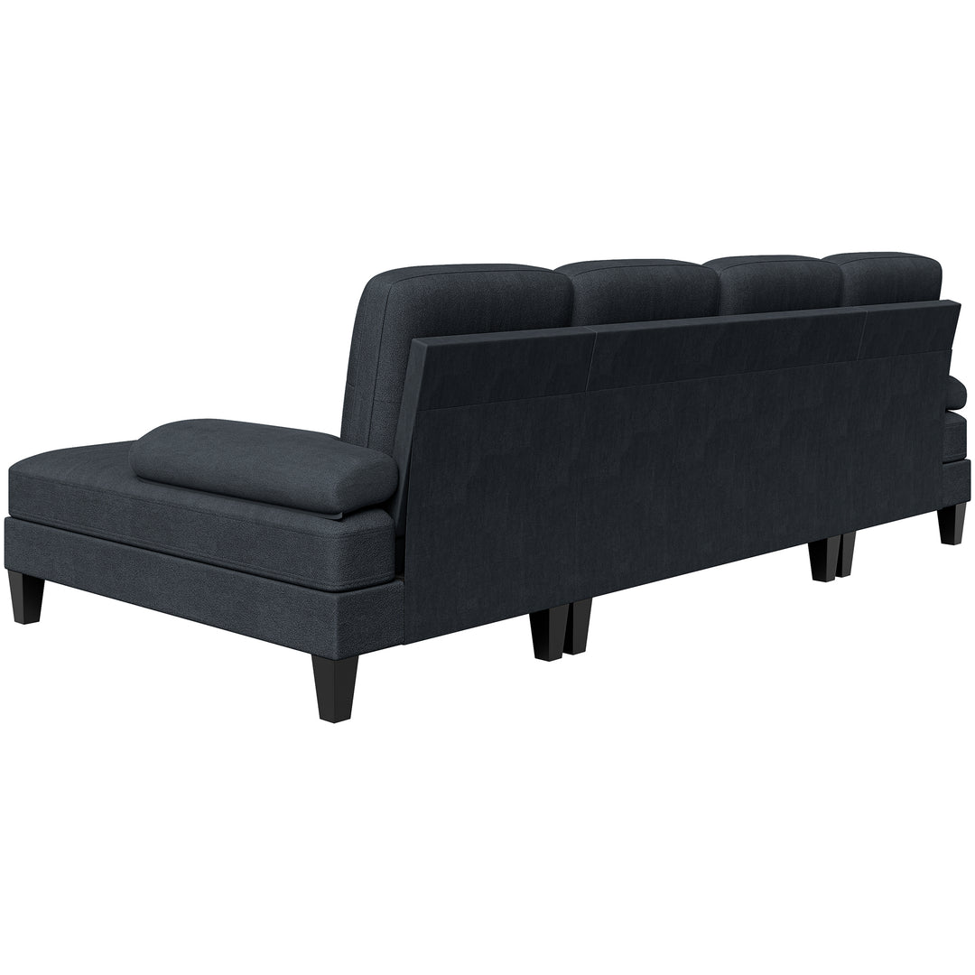WALSUNNY 106'' Sectional Sofa Couches #color_black
