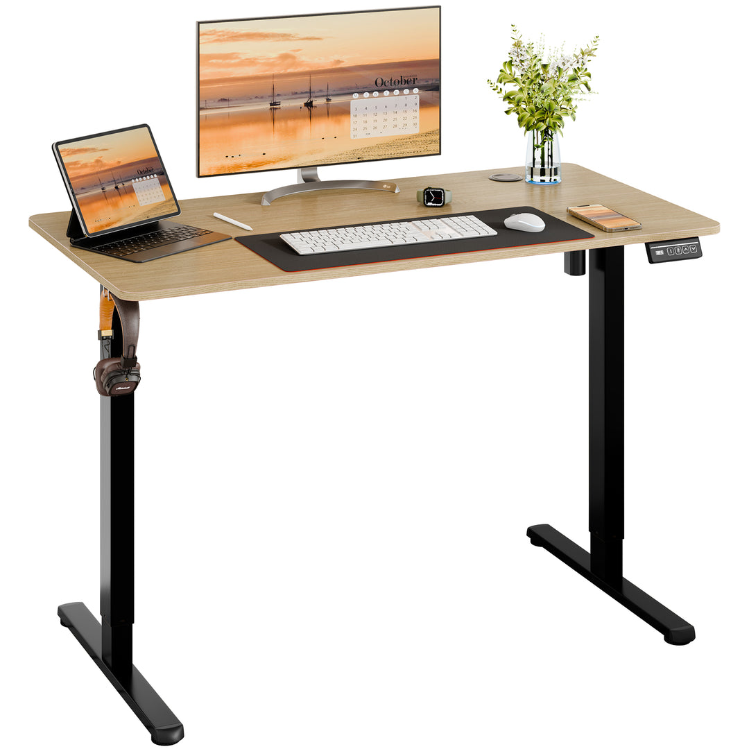 Walsunny Electric Office Ergonomic Standing Desk 1.2m / 1.4m / 1.6m With Black Metal Table Base 