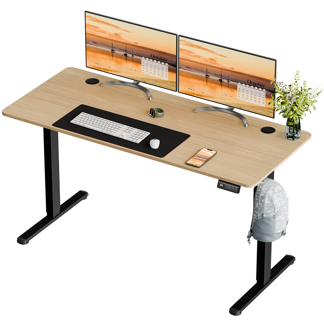 Walsunny Electric Office Ergonomic Standing Desk 1.2m / 1.4m / 1.6m With Black Metal Table Base (7709669294256)