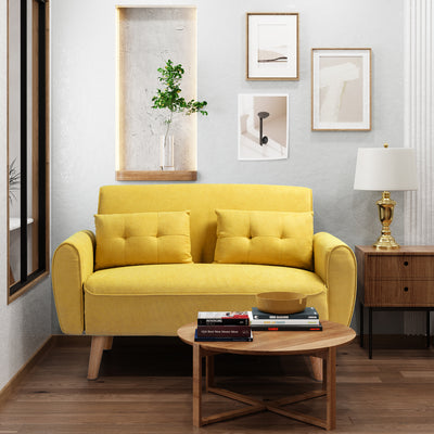 Walsunny 2-Seat 47'' Small Modern Love Seat Sofa