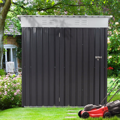 Walsunny Outdoor Steel Storage Shed, Metal Garden Shed