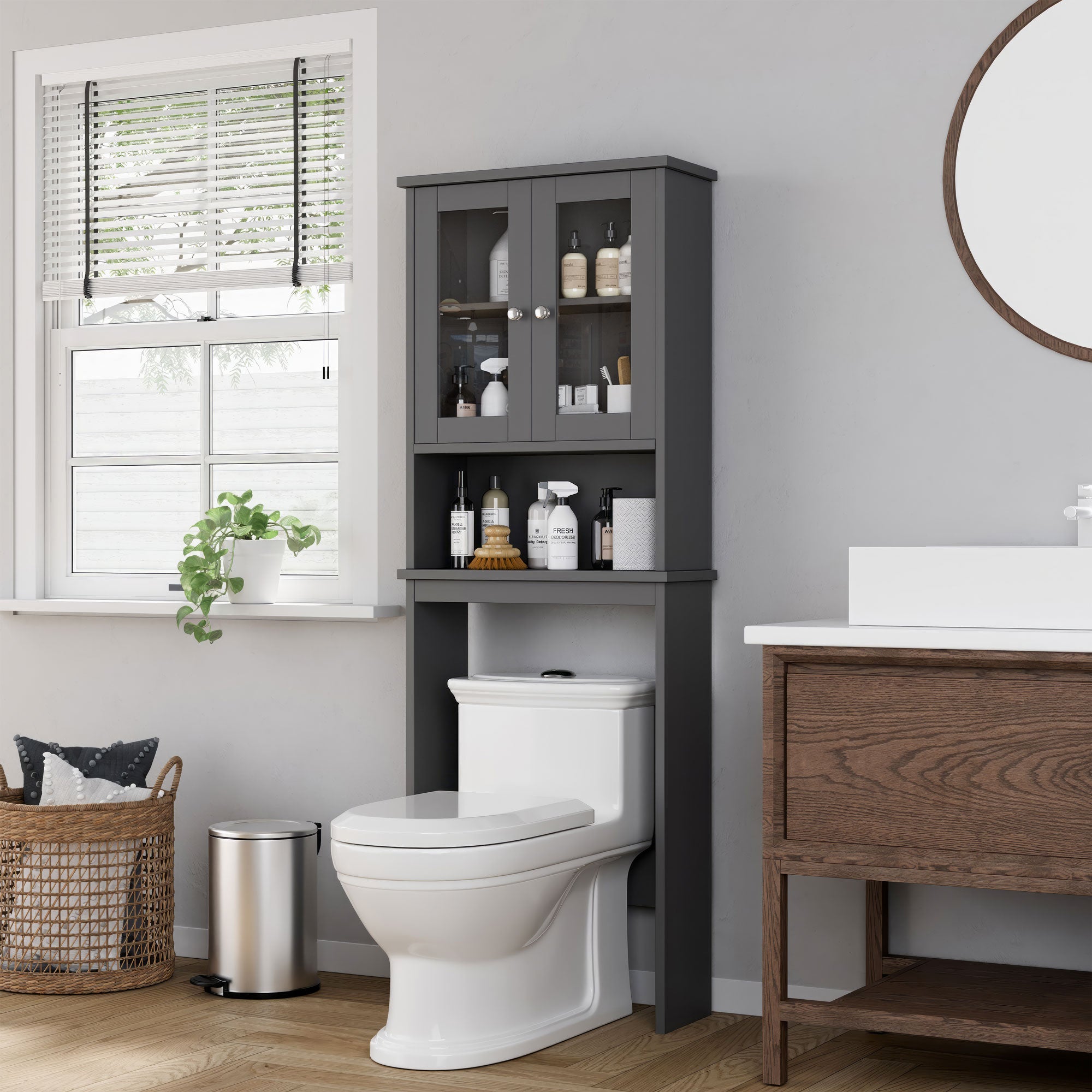 Walsunny Over The Toilet Storage Cabinet B, Bathroom Shelf