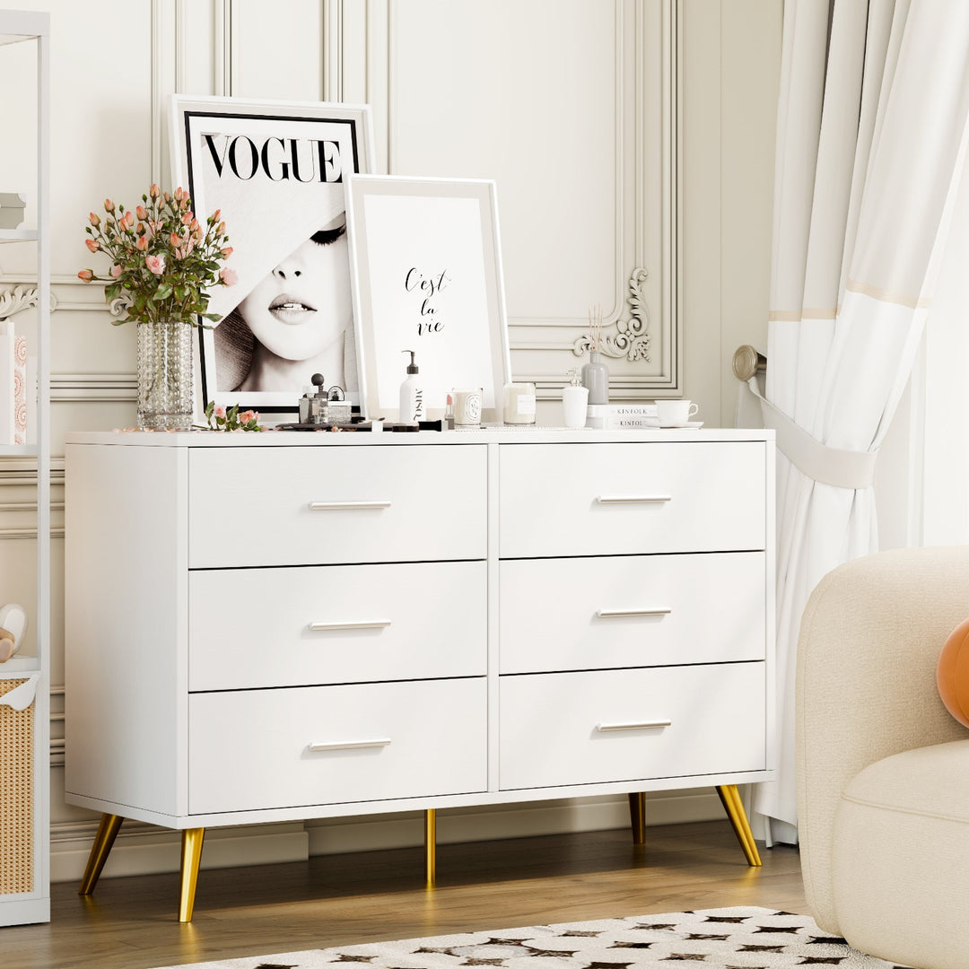 Walsunny 9 Drawer Double Dresser Wooden Wide Chest of Drawers Walsunny 9 Drawer Double Dresser Wooden Wide Chest of Drawers