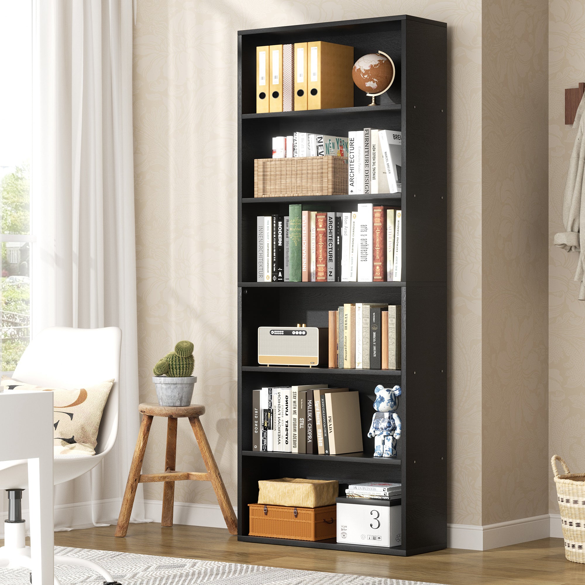 bookshelf12345 Walsunny 70 inch bookshelves / Bookcases, Floor Standing 6-Tiers