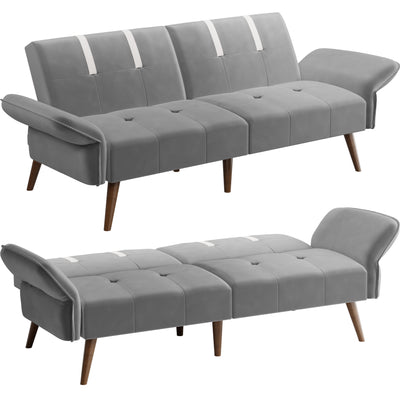 Walsunny Velvet Loveseat Sofa Couch Sofa cama for Apartments