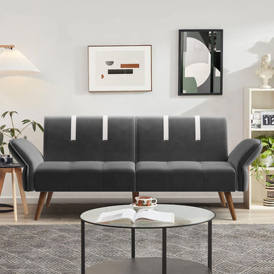 Walsunny Velvet Loveseat Sofa Couch Sofa cama for Apartments