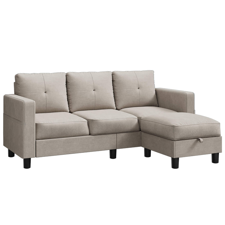 WALSUNNY livingroom sectional couch sectional couch #color_khaki