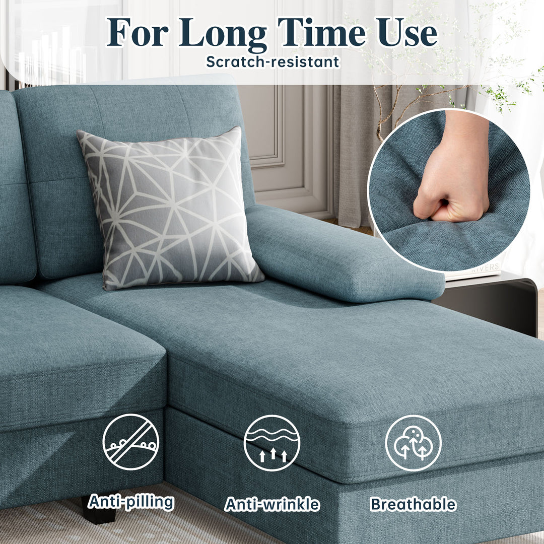 WALSUNNY 106'' Sectional Sofa Couches #color_blue