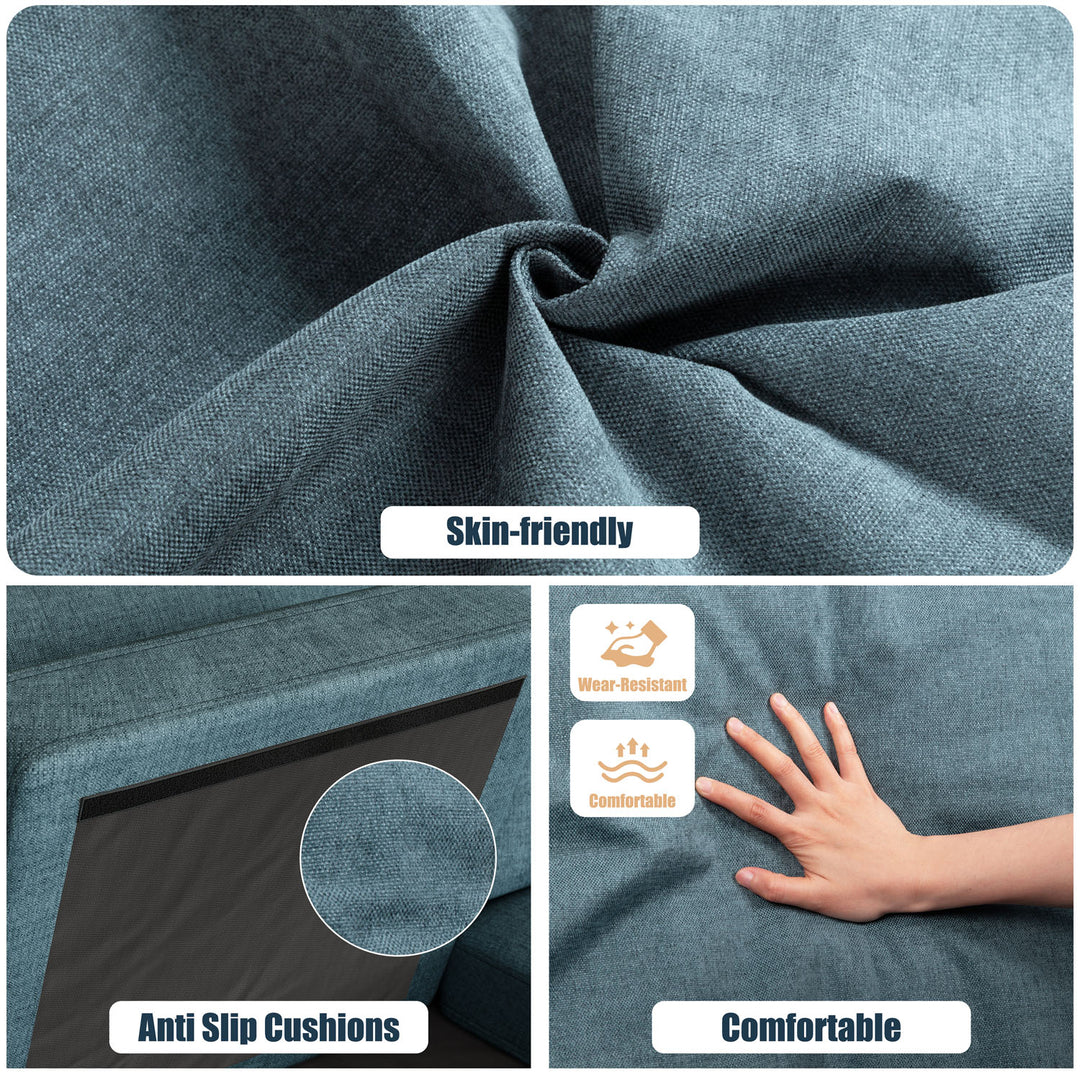WALSUNNY 106'' Sectional Sofa Couches #color_blue