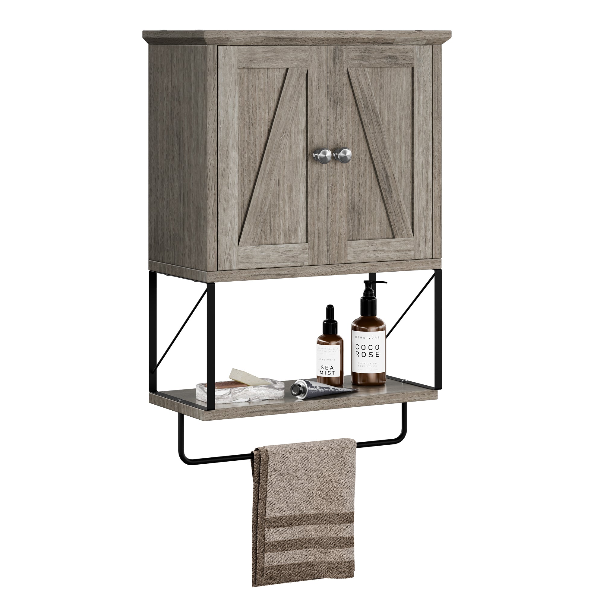 Walsunny Wall Cabinet, Kitchen & Medicine Cabinet with Adjustable Shel