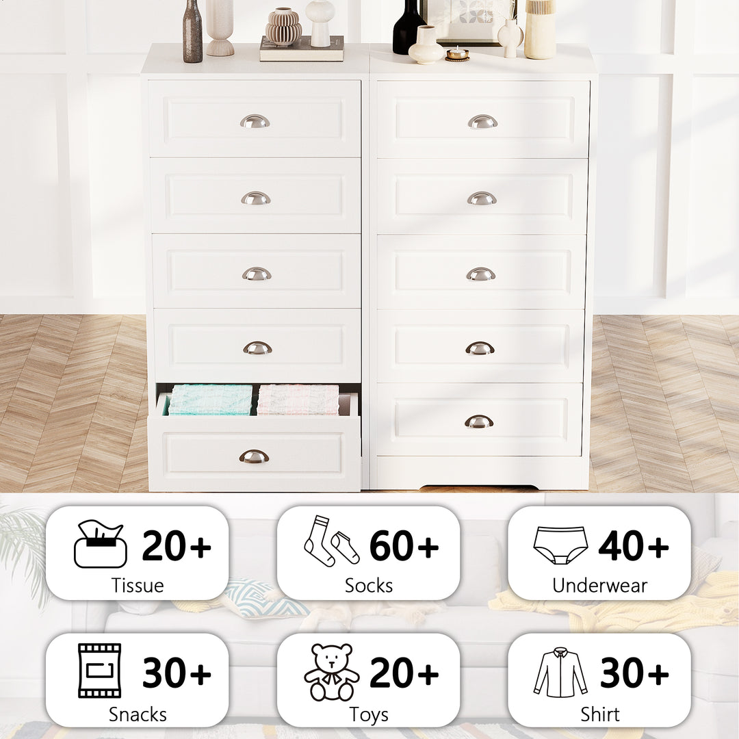 Walsunny 5 Drawer Vertical Dresser Walsunny 5 Drawer Vertical Dresser