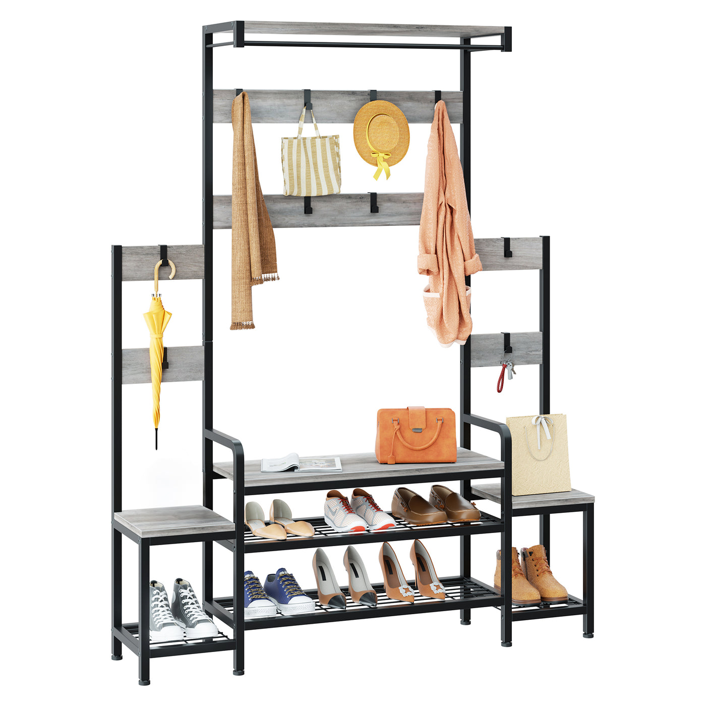 Walsunny Bakers Rack for Kitchen with Power Outlet