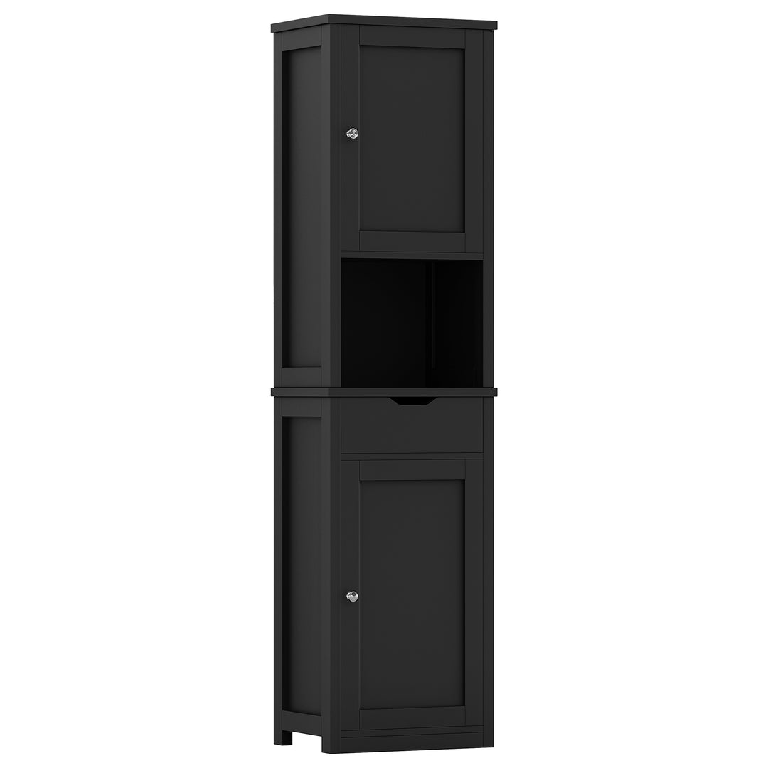 Walsunny Bathroom Cabinet, Storage Cabinet with 2 Doors & 1 Drawer, Floor Mount, with Adjustable Shelves