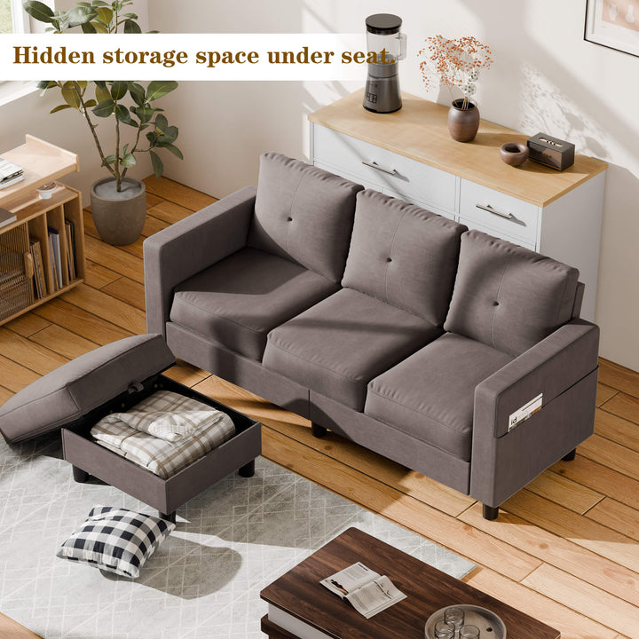 sectional couch WALSUNNY livingroom sectional couch sectional couch #color_brown