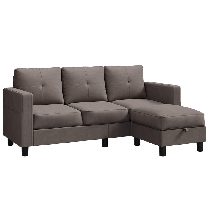 sectional couch WALSUNNY livingroom sectional couch sectional couch #color_brown