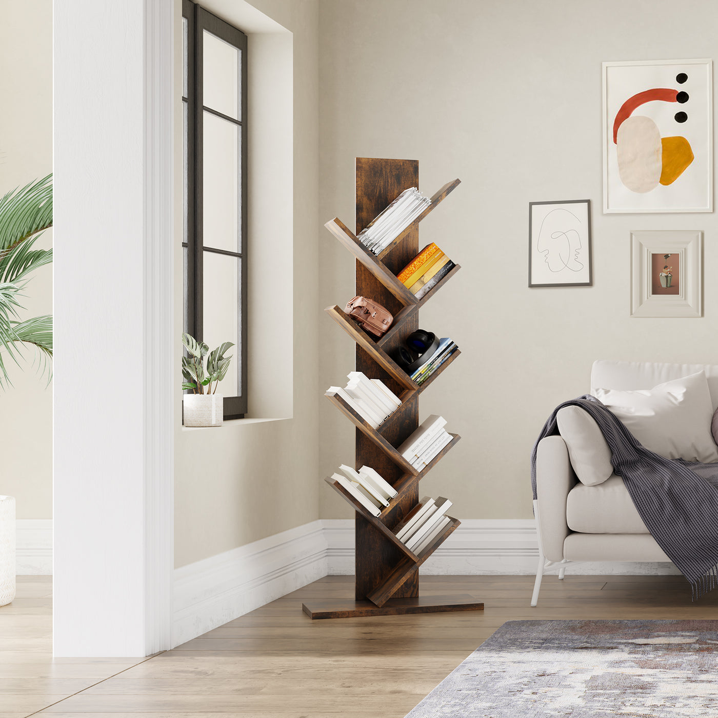 Walsunny Creative Design Tree Bookshelf