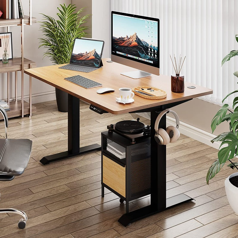 Walsunny Black Electric Office Ergonomic Desk#color_walnut