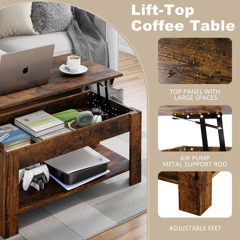 Walsunny Livingroom Lift Top Coffee Table