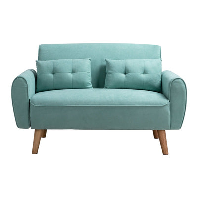 Walsunny 2-seat 47'' Small Modern Love Seat Sofa#color_green
