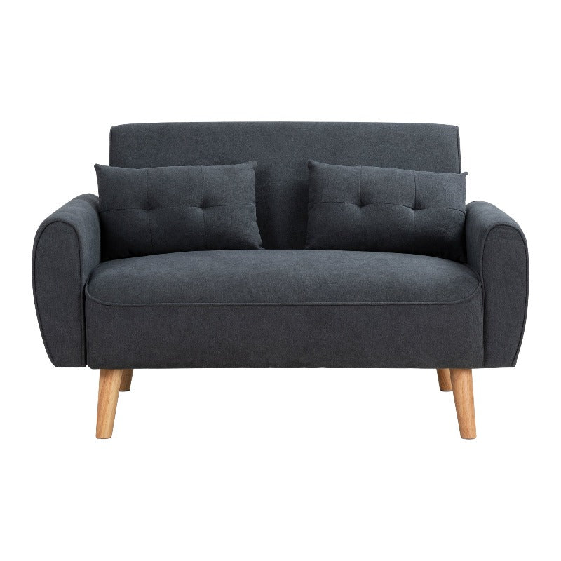 Walsunny 2-seat 47'' Small Modern Love Seat Sofa#color_dark-grey