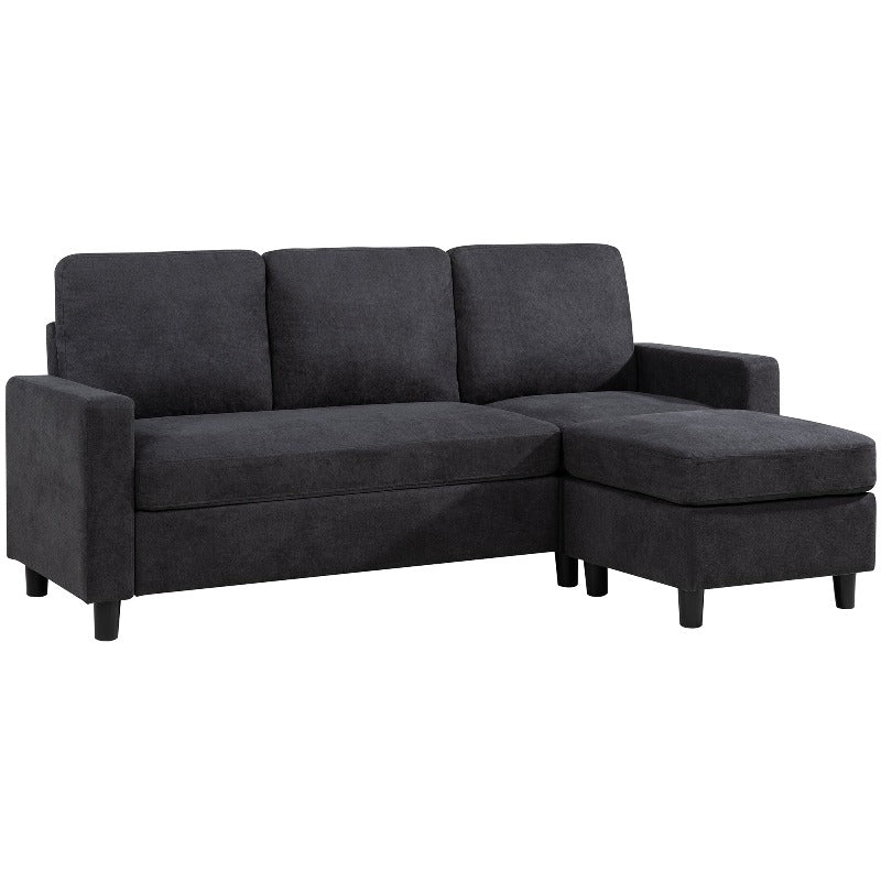 Walsunny 3-Seat Modern Sectional Sofa With Reversible Chaise